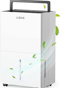 4500 Sq.ft Dehumidifier for Home Basement, 50 Pints Large Room Dehumidifier with Drain Hose & Water Tank, Intelligent Humidity Control, Auto Defrost, Child Lock, 24H Timer for Living Room