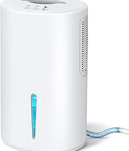 Gocheer Dehumidifiers for Home for Room,800 sq ft Dehumidifier with Drain Hose for Basement,68 OZ Small Dehumidifier for Bedroom Bathroom RV Closet with Auto Shut Off,7 Colors LED Light,Sleep Model