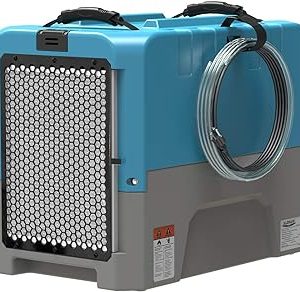 ALORAIR Commercial Dehumidifier with Pump, Up to 180 PPD (Saturation), 85 PPD at AHAM, 5 Years Limited Warranty, LGR Industrial Dehumidifier for Flood Repair, Crawlspace and Basement Drying, Blue
