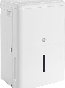 GE Energy Star Portable Dehumidifier 22 Pint, Perfect for Bedroom, Basement & Garage or Rooms up to 1500 Sq Ft, Ideal for High Humidity Areas, Complete with Empty Bucket Alarm & Clean Filter Alert