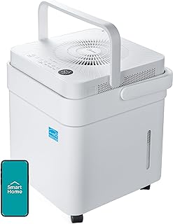 Midea Cube 20 Pint Dehumidifier for Basement and Rooms at Home for up to 1,500 Sq. Ft., Smart Control, Works with Alexa (White), Drain Hose Included, ENERGY STAR Most Efficient 2023