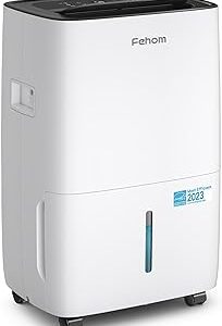 120 Pints Dehumidifier Most Efficient Energy Star - 6,000 Sq. Ft. Dehumidifier for Basement with Drain Hose and 1.06 Gal Water Tank, Smart Dehumidifiers for Home, Large Rooms(JD025L-120)