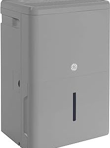 GE Energy Star Portable Dehumidifier 50 Pint, Perfect for Bedroom, Basement & Garage or Rooms up to 4000 Sq Ft, Ideal for High Humidity Areas, Complete with Empty Bucket Alarm & Clean Filter Alert