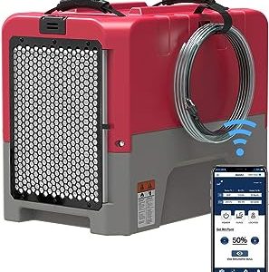 ALORAIR Storm LGR Extreme Smart WiFi Commercial Dehumidifier with Pump, 180 PPD at AHAM, 5 Years Limited Warranty, cETL Listed, Memory Starting, Water Damage Restoration, Crawlspace and Basement