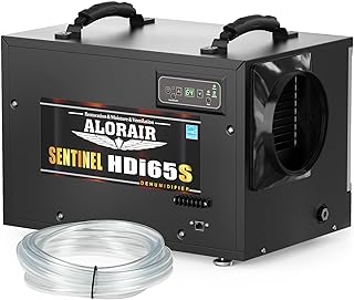 ALORAIR 120 PPD Commercial Dehumidifiers with Pump and Hose, Crawl Space Basement Dehumidifier, Industry Water Damage Unit, Compact, Portable, Auto Defrost, Memory Starting