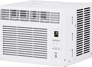 Electronic Window Air Conditioner 6000 BTU, Efficient Cooling for Smaller Areas Like Bedrooms and Guest Rooms, 6K BTU Window AC Unit with Easy Install Kit, White